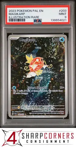 2023 POKEMON PAL EN-PALDEA EVOLVED ILLUSTRATION RARE IR #203 MAGIKARP PSA 9 - Image 1