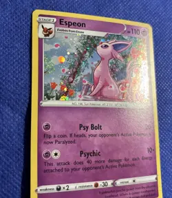 Espeon SWSH174 Sword & Shield Pokemon Blister Promo Card Holo NM - Image 2