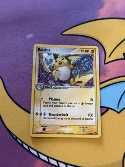 Pokemon EX Power Keepers Holo Foil TCG Card Raichu 12/108, 2007 - Image 1