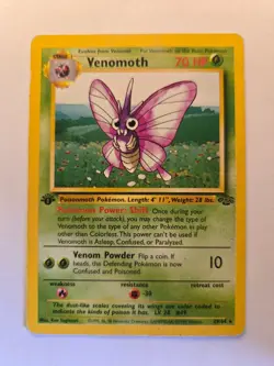 Venomoth [1st Edition] #29 Pokemon Jungle HP - Image 1