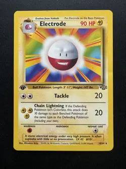 [NM] Electrode 18/64 ** 1st Edition ** Misprint Error Jungle Pokemon Card - Image 1