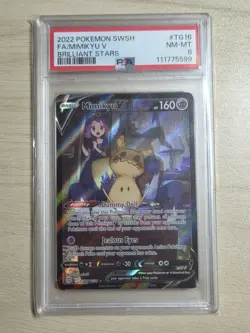 Mimikyu v TG16/TG30 Pokemon TCG Brilliant Stars PSA Gem Mint 8 - Image 1