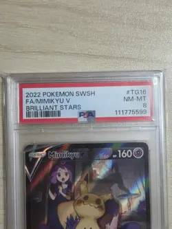 Mimikyu v TG16/TG30 Pokemon TCG Brilliant Stars PSA Gem Mint 8 - Image 2