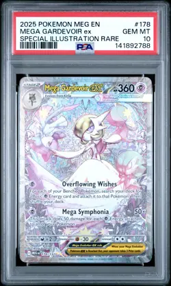 2025 Pokemon Meg En-Mega Evolution #178 Mega Gardevoir Ex SIR PSA 10 - Image 1