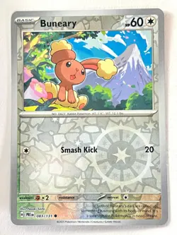 Buneary 083/131 Reverse Holo Prismatic Evolutions - Pokemon TCG - Near Mint NM - Image 1
