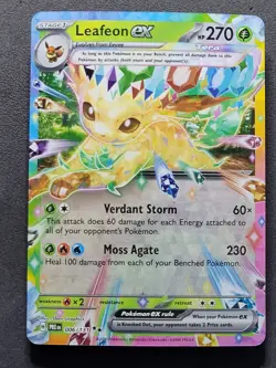 Leafeon ex 006/131 Double Rare Prismatic Evolutions Pokemon TCG - Image 1