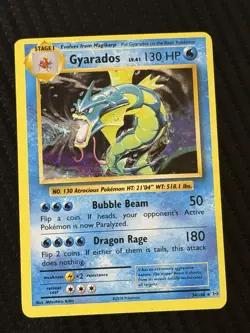Pokemon XY Evolutions Gyarados Holo Rare 34/108 2016 - Image 1