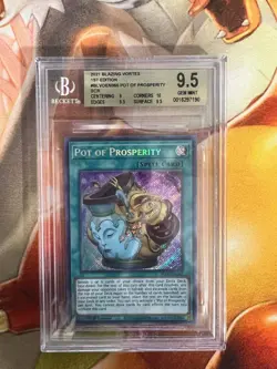 Pot of Prosperity 1st Edition English BLVO-EN065 Beckett Graded 9.5 Yugioh TCG - Image 1