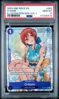 O-Nami PSA10 2025 One Piece Promos Illustration Box Vol.1 #062 - Image 1