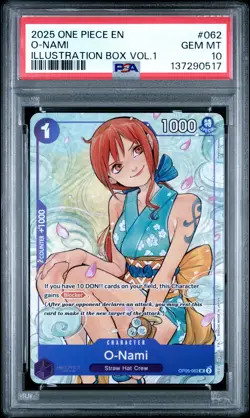 O-Nami PSA10 2025 One Piece Promos Illustration Box Vol.1 #062 - Image 1