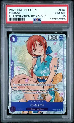 O-Nami PSA10 2025 One Piece Promos Illustration Box Vol.1 #062 - Image 1