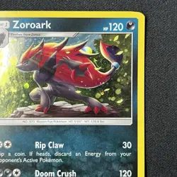 Zoroark Holo SM89 Shining Legends Promo Pokemon Card HD Swirl - Image 2
