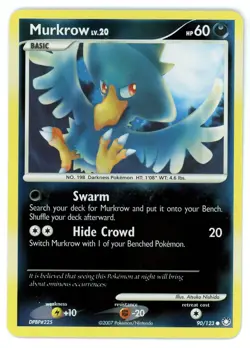 Murkrow Reverse Holo 90/123 Mysterious Treasures Pokemon Card - Image 1