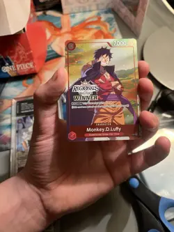 ONE PIECE CARD REGIONALS WINNER GAME CARTE Monkey.D.Luffy P-001 EN NM [POP 19] - Image 2