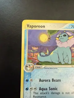 Pokemon TCG Vaporeon EX Sandstorm Card 25/100 Regular Rare LP- - Image 4