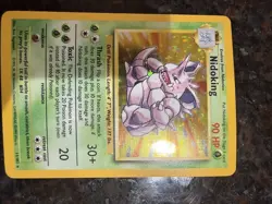 Nidoking Holo Rare 90 HP Base Set Pokemon Card 11/102 Wizards 1999 - Image 1