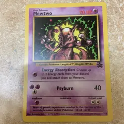 Pokemon Card - Mewtwo WOTC Black Star Promo 14 NM Excellent - Image 1