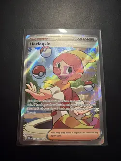 Harlequin 163/086 Sv: White Flare Ultra Rare Full Art Holo Card NM Condition - Image 1