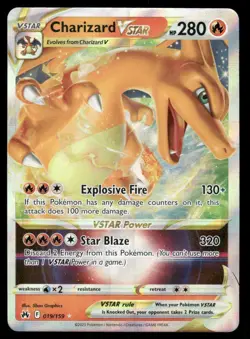 Pokemon Cards Charizard VSTAR 019/159 Crown Zenith Holo Rare VSTAR NM - Image 1