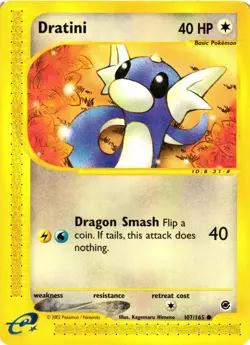 Pokemon TCG Dratini Expedition Common Card 107/165 VLP - Image 1