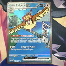Pokemon Pidgeot EX Rare Full Art Holo OBF EN 225/197 280 HP Card - Image 1