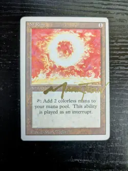 MTG REVISED Sol Ring SIGNED IN GOLD BY MARK TEDIN - Image 1