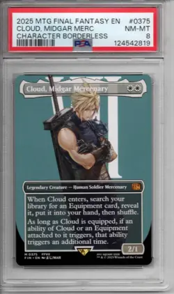 Magic the Gathering - Cloud, Midgar Mercenary Borderless - Final Fantasy - PSA 8 - Image 1