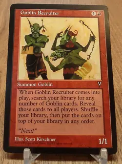 GOBLIN RECRUITER x1 mtg LP Visions 1 Unc - Image 1
