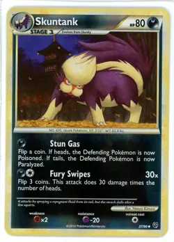 Stunky Reverse Holo 69/90 Undaunted Pokemon Card - Image 1