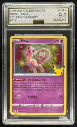 2021 Pokemon SWSH Celebrations Mew Holo #011/025 AGS 9.5 - Image 1