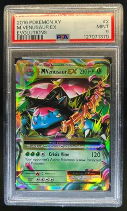 2016 Pokemon XY Evolutions Mega Venusaur EX Holo #2/108 PSA 9 - Image 1