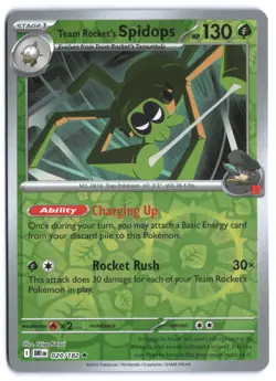 Team Rocket's Spidops - 020/182 Destined Rivals Reverse Holo NM Pokemon TCG - Image 1