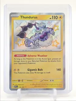 THUNDURUS 2024 POKEMON PALDEAN FATES SHINY RARE HOLO 139/091 Q3687 - Image 1