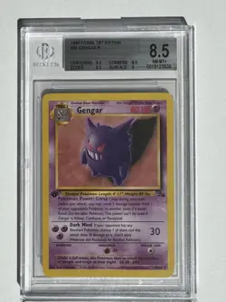 1999 Pokemon Fossil 1st Edition #020 Gengar BGS 8.5 - Image 1