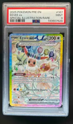 2025 Pokemon Prismatic Evolutions Eevee ex #167/131 PSA 9 - Image 1