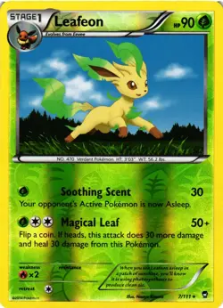 Pokemon TCG Leafeon 7/111 XY Furious Fists Reverse Holo VLP - Image 1