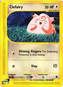 Pokemon TCG Clefairy Expedition 101/165 Regular Common DMG - Image 1