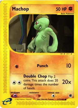 Pokemon TCG Machop Expedition 117/165 Regular Common VLP - Image 1
