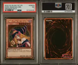 2014 YUGIOH 1ST ED PGLD-EN033 DARK MAGICIAN GIRL GOLD RARE 1st Edition PSA 7 - Image 3