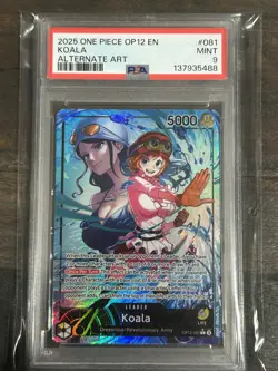 2025 ONE PIECE OP12-LEGACY OF THE MASTER ALTERNATE ART #081 KOALA PSA 9 - Image 1