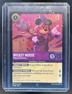 2023 Disney Lorcana TCG: First Chapter Mickey Mouse - Wayward Sorcerer #51 Foil - Image 1