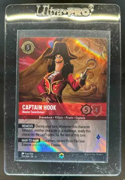 2024 Disney Lorcana TCG: Captain Hook - Master Swordsman Alternate Art #214/204 - Image 1