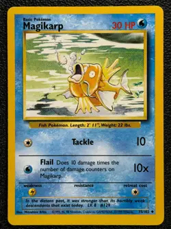 Magikarp 35/102 Base Set Series UNCOMMON Basic POKEMON CARD 1999 - NM - Image 1