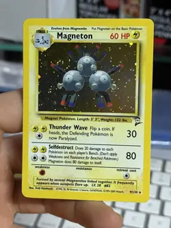 Magneton 9/130 Base Set 2 2000 SWIRL Holo Rare WOTC Pokemon Card TCG - Image 4