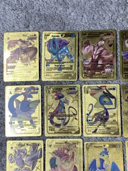 Set of 53 Blaziken,Urshifu,Vaporean++ Rare French Gold Accent Foil Fan Art Cards - Image 2