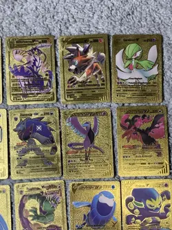 Set of 53 Blaziken,Urshifu,Vaporean++ Rare French Gold Accent Foil Fan Art Cards - Image 3