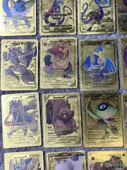 Set of 53 Blaziken,Urshifu,Vaporean++ Rare French Gold Accent Foil Fan Art Cards - Image 4