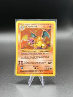1999 Pokemon TCG Charizard Base Set Holo Shadowless Rare Card 4/102 - NM/M - Image 2