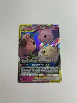 Pokemon SM Cosmic Eclipse Togepi Cleffa Igglybuff Tag Team GX Holo Card 143/236 - Image 1
