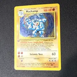 Machamp Holo Rare 100 HP 1st Edition Base Set Pokemon Card 8/102 WOTC 1999 - LP - Image 2